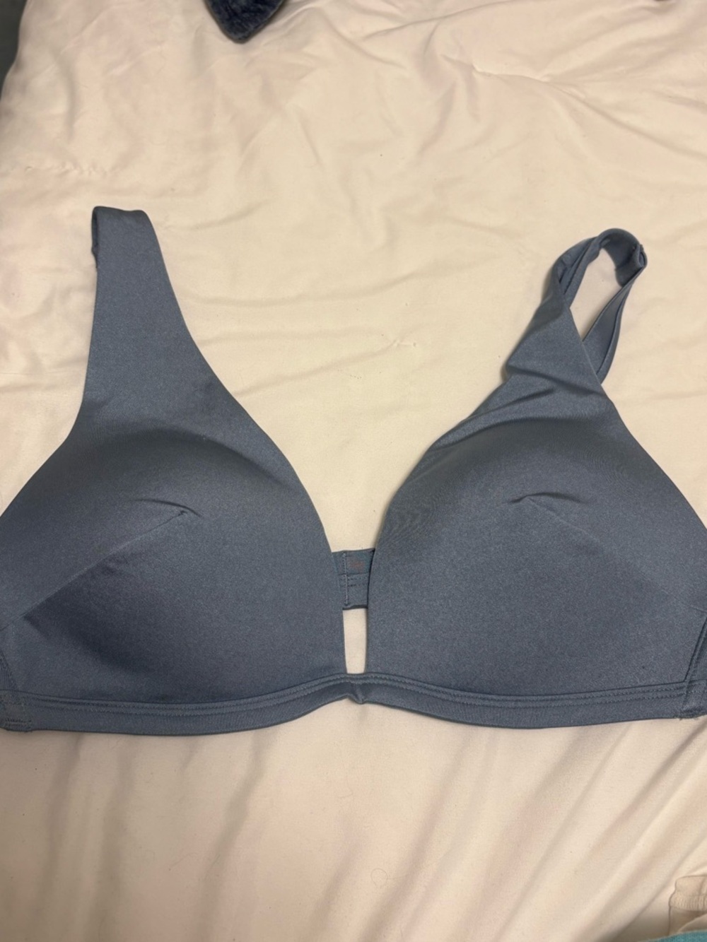 H&M Slate Blue Wireless padded push up Bikini Top
